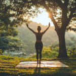 Top 7 Healthy Habits for a Balanced Fitness Lifestyle Individual enjoying a balanced fitness lifestyle with outdoor exercise and relaxation.