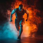Interval Training Explained: Boost Your Metabolism Effectively Featured image of an athlete performing high-intensity interval training in a high-performance gym with dynamic graphics.
