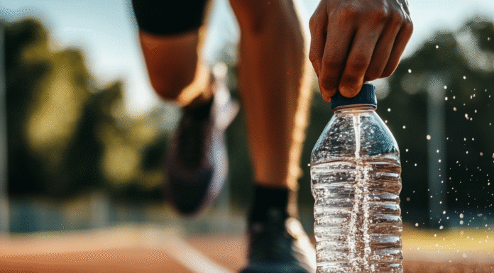 Expert Advice on Preventing and Managing Sports Injuries Collage showing squat technique, hydration, posture coaching, and training metrics journal